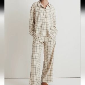 Madewell Flannel Pajama Set Cotton And Modal Blend